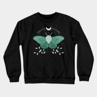 Mystic Teal Moth Crewneck Sweatshirt